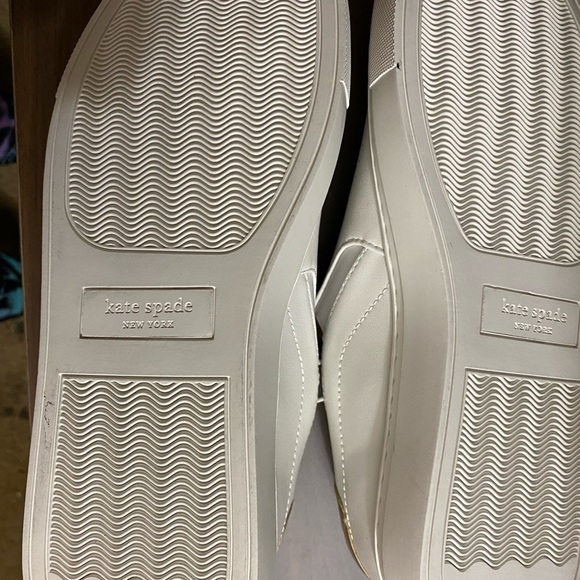 Brand new Kate spade slip on  gold and white shoe. - Picture 3 of 4